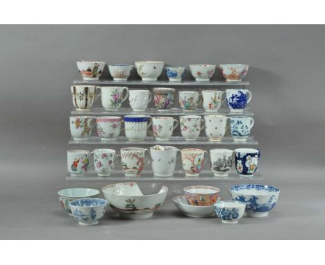 A large assortment of 18th and 19th century ceramic items, the majority English, with a few pieces of Chinese, porcelain and 