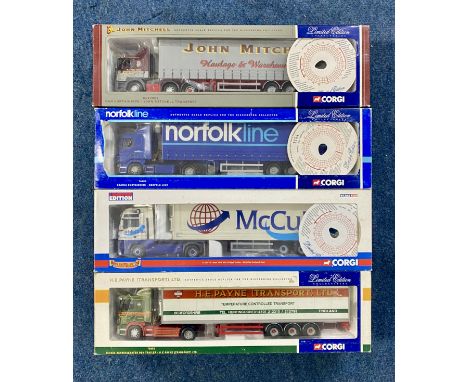 A large collection of 22 boxed model haulage trucks. 1:50 scale. Limited edition collectables, to include: Hingley transport 