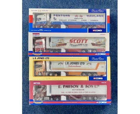 Collection of 21 Corgi model haulage trucks, boxed. Including limited editions. Scale 1:50, CS Ellis Group ltd, E Pawson &amp