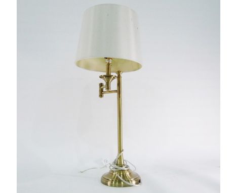 Brass table lamp&nbsp;with adjustable arm, 50cm high approx.&nbsp;

