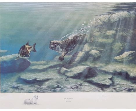 Nigel Hemming
Print&nbsp;
"Trivial Pursuit", otter after a salmon, limited edition 81/850, signed in pencil in the margin, st