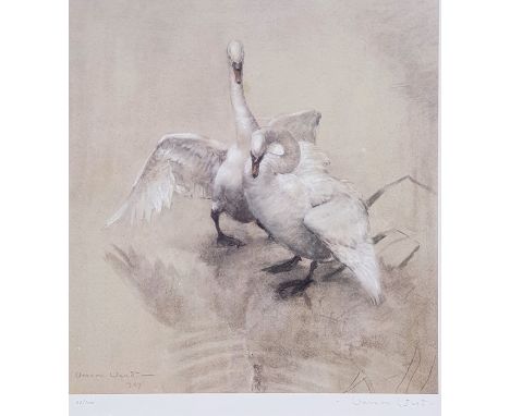 Vernon Ward
Colour print
Pair of swans, 62/500, signed in margin, framed, other framed prints, unframed maps, etc&nbsp;


Con