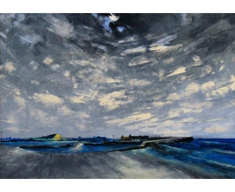Leonard Applebee (1914 - 2000), Welsh Estuary, unsigned oil on board, manuscript details verso, 38.5cm x 54.5cm, gilt frame D