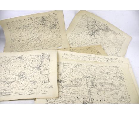 A collection of vintage local maps. Including 'Wells Division' second edition 1904, 'Weston Super Mare Division' 1932, etc.