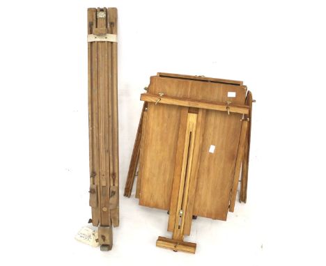 A Reeves wooden artist's easel. Unassembled