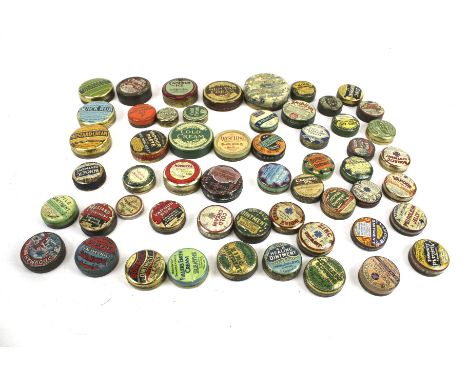A collection of vintage medical tins. Including 'Timothy White Vaseline', 'Cold Cream', 'Sulphur Ointment', etc.