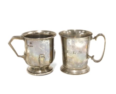 Two George VI silver Christening mug, Sheffield 1938 &amp; 1939 (2) 