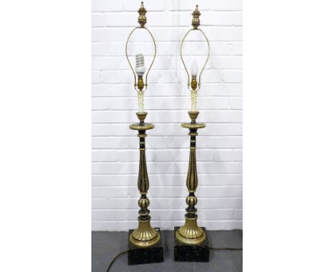 Pair of large table lamps, 127cm to finial (2)