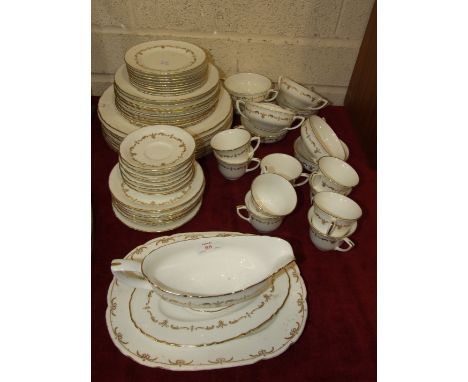 Sixty-four pieces of Royal Worcester 'Gold Chantilly' tea and dinner ware and other ceramics.