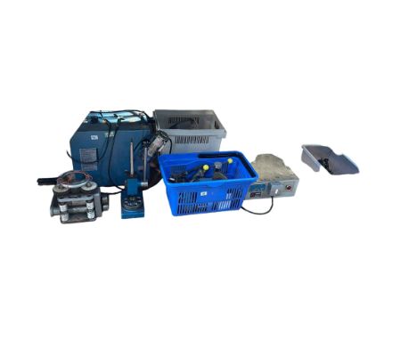 Collection of jewellery making tools and accessories including jewellery rolling mill ring reducer/enlarger, etc.