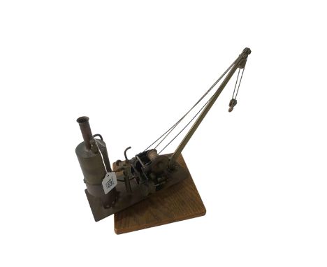 Model steam engine crane, 31cm height of crane.