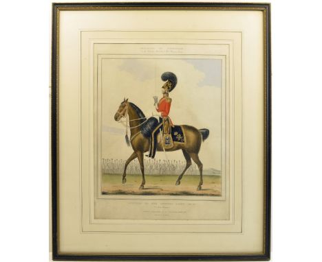 *  A hand coloured Engraving from the Series of Officers of the British Army, no. 51, First or Royal Dragoons, published by W