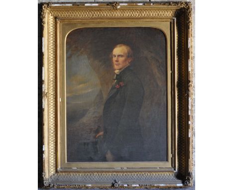 *  English School, Portrait of Philip Brooksbank, standing, three quarter length, Oil on Canvas, 23 1/2" (60cms) x 17 1/2" (4