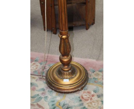 GILDED STANDARD LAMP
of column form, with shade