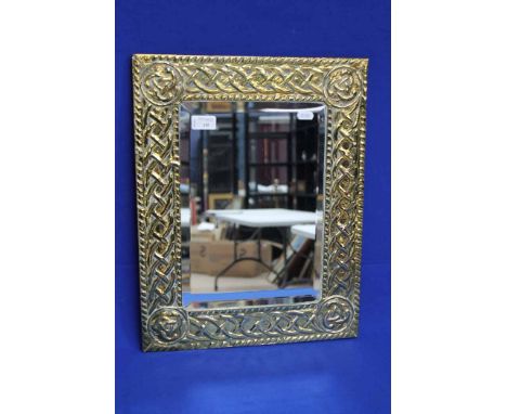 BRASS WALL MIRROR WITH CELTIC DESIGN