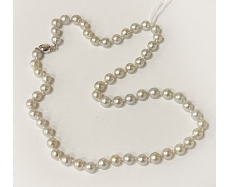 PEARL NECKLACE WITH 18CT GOLD CLASP