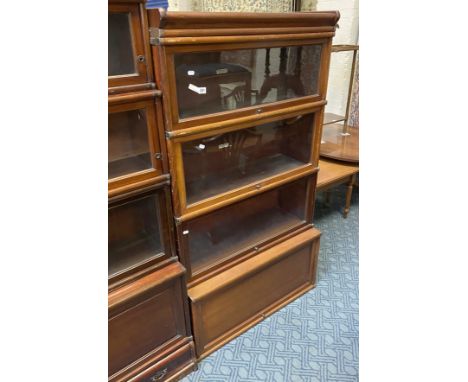 FOUR SECTION GLOBE WERNICKE BOOKCASE