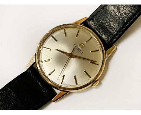 9CT GOLD TISSOT MENS WATCH