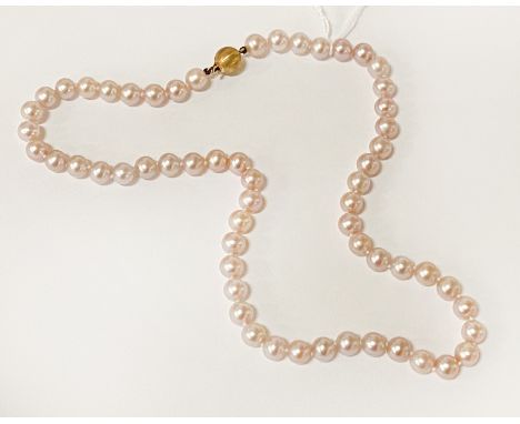 9CT GOLD CLASP PEARL NECKLACE