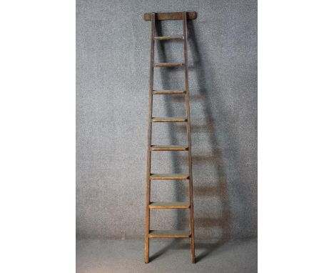 A vintage Diamond brand ladder. H.225 W.40cm. 