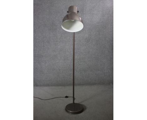 A contemporary brown/grey metallic enamel standard lamp. H.180 Dia. 33cm. 