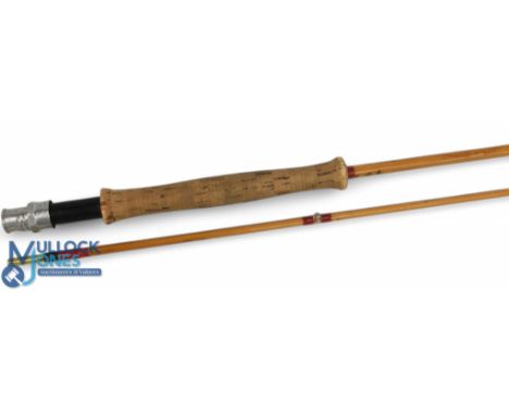 Hardy Alnwick "The Perfection" Palakona split cane fly rod No E 58062, 9ft 6" 2pc alloy uplocking reel seat, red agate butt/t