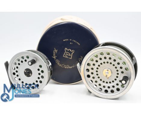 Hardy Marquis salmon No.2 alloy fly reel, runs smooth, some marks to backplate, in Hardy zip case and a Hardy Viscount 140 Mk