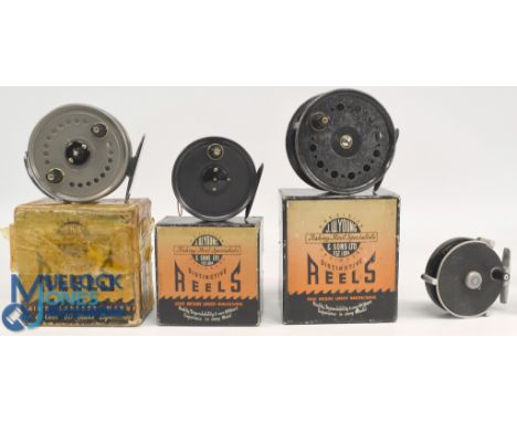 J W Young &amp; Sons "The Seldex" alloy reel RHW, 3 3/4" ventilated spool, 2 screw latch, twin handles, on/off check, alloy l