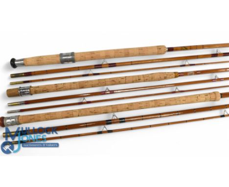Sansums  Rods Walsall split cane float rod 12ft 3pc, 20" handle, alloy sliding reel fittings and collars, lined butt/tip stan