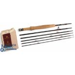 Hardy Alnwick Deluxe Smuggler Classic carbon travel fly rod: 7ft 6pc line 4#, alloy uplocking reel