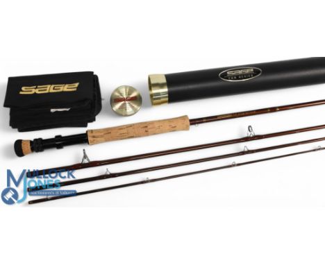 Sage TCR 7100-4 Graphite IIIe 45 7/16oz carbon trout fly rod: 10ft 4pc line 7#, alloy double uplocking reel seat and collar w