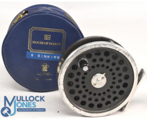 Hardy Bros "Marquis 10" alloy trout fly reel, 3 ¾" ventilated spool, 2 screw latch, black handle, rear tensioner, constant ch