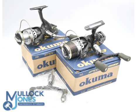 2x Okuma Epic Pro EPB30, bait runner style reels, 10 bearings, good with instructions and MOB. (2)