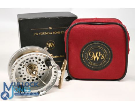 J W Young &amp; Sons Reels of Distinction Y4050 Rolling Pin Mk II Ray Walton alloy side casting centre pin trotting reel, 3 ¾