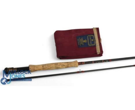 Hardy Bros Alnwick "Graphite Stillwater" carbon trout fly rod 9ft 2pc line 7/8#, alloy uplocking reel seat, lined butt/tip ri