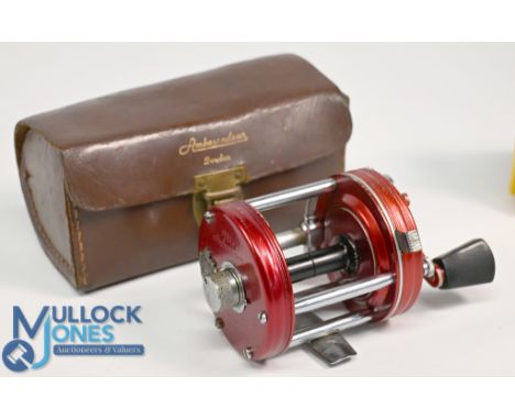 Abu Ambassadeur 6000 (no number) multiplier, counter balanced handle, spindle tensioner, good free spool. In original case wi