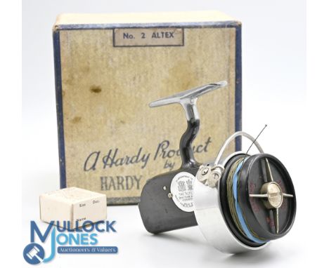Fine Hardy Altex No.2, Mk1V spinning reel, LHW, Bakelite spool, retains all original finish, c/w spares, tools, handbook and 