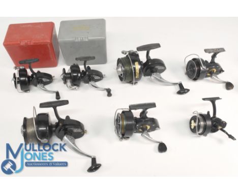 2x K P Morritts Intrepid Surfcast fixed spool reel. Both with good bails and on/off checks. 2x Intrepid Elite fixed spool ree