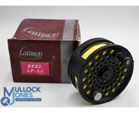Early Lamson USA, LP 3.5 alloy fly reel, rear drag adjuster, counter balanced handle, fine, fitted with Mastery WF8F saltwate
