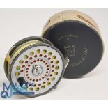 Hardy Bros "The St Aiden" alloy sea trout fly reel, 3 ¾" ventilated spool, 2 screw latch, black