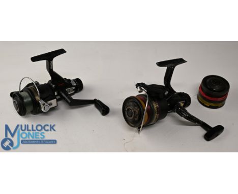 Daiwa AG 1355 auto cast reel with rear drag, &amp; a Daiwa Harrier auto match RG 1655, bail arm weak, with spare spool.