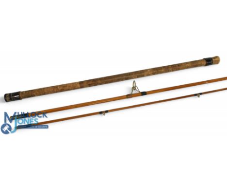 R Chapman &amp; Co Ware Herts, Mk IV Carp 550 split cane rod 10ft 2pc inc (detachable handle), 27 ½" handle with alloy slidin