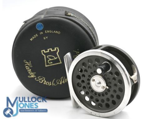 Hardy Marquis #4 alloy trout fly reel, 2 ¾" diameter, retains most original finish, in zip padded case