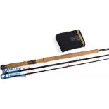 Hardy Alnwick Deluxe graphite salmon fly carbon rod: 12ft 6" 3pc line 8/9#, 26" handle with alloy