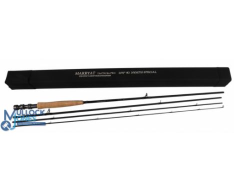 A fine and unused Marryat Tactical Pro Carbon Nymph Special trout fly rod, Strategic Class by World Champions, 10ft 6" 4pc li
