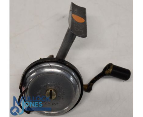 Arthur Allan Ltd, Glasgow, Spinet reel, patent No. 262706, LHW, alloy spool with working pigtail line pick up, alloy stanchio