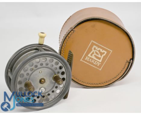 Hardy Bros "The Silex Major" alloy casting reel, 4" wide ventilated spool, slide spool release, twin handles, milled rim tens