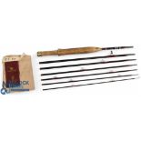 Hardy Alnwick Deluxe Smuggler Classic carbon travel fly rod: 8ft 2 ½" 7pc line 5#, brass sliding