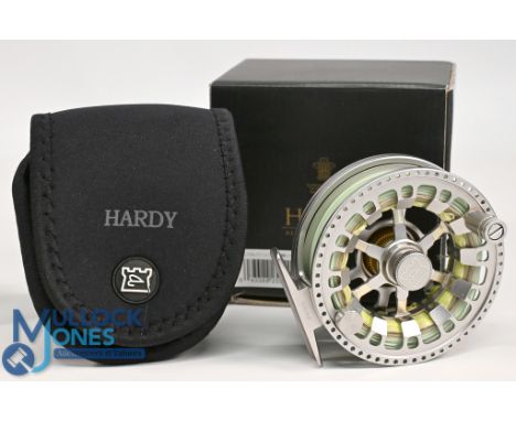 Hardy Bros Ultralite 4000 CA DD alloy fly reel 01A19CK - 4/5/6 line, 3 3/4" large arbour ventilated spool, spindle screw spoo
