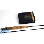 Hardy Alnwick Graphite Deluxe trout fly rod: 7ft 2pc line 3/4#, alloy sliding reel fittings and